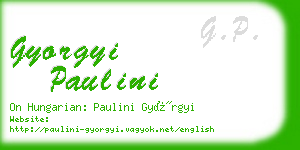 gyorgyi paulini business card